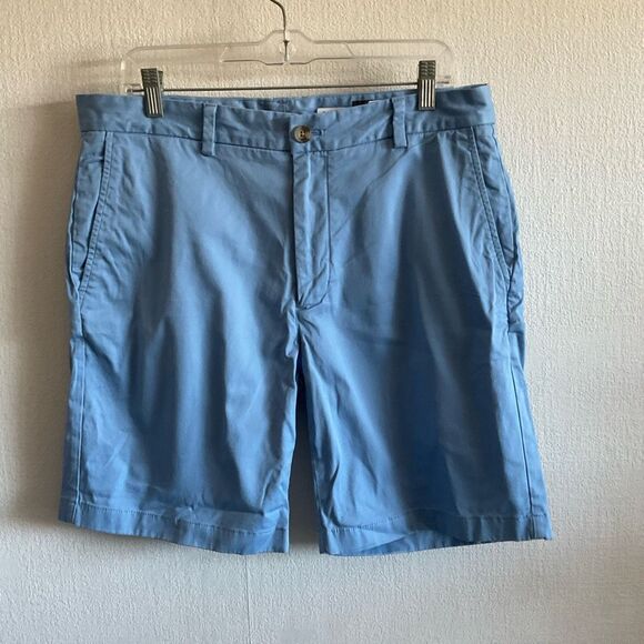 Vineyard Vines Shorts Mens 34 Chino Blue Summer‎ Classic Zip Up Cotton Beach 9” - Picture 1 of 7